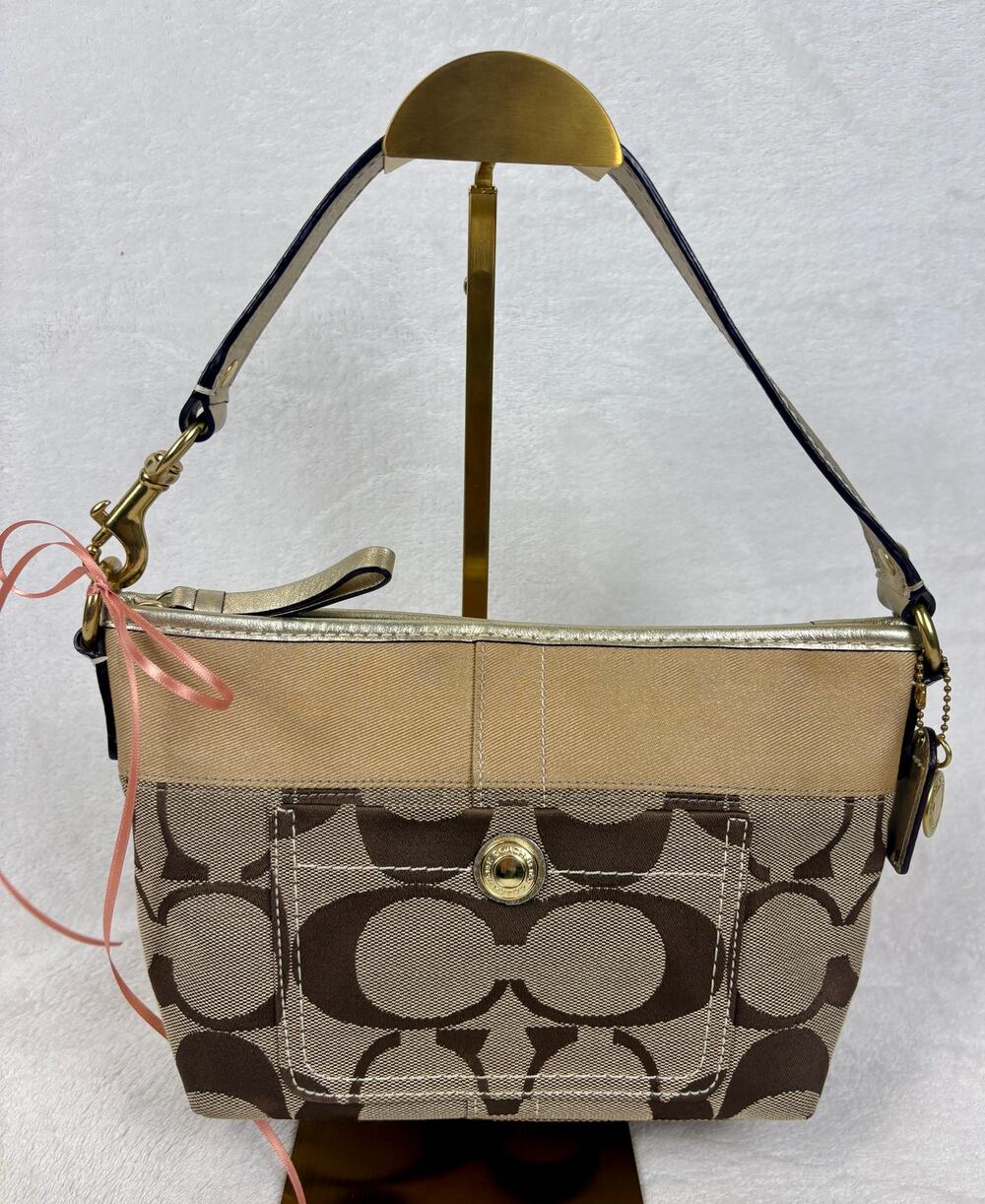 Coach Y2K Vintage Coach Signature Legacy Canvas Baguette Shoulder Bag